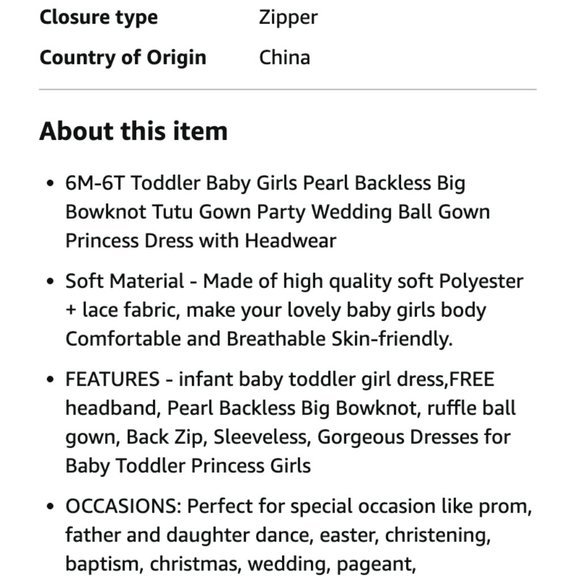 Baby Girls Ruffle Lace Backless Pageant Wedding Party Flower Dress 18-24 M - Picture 4 of 7